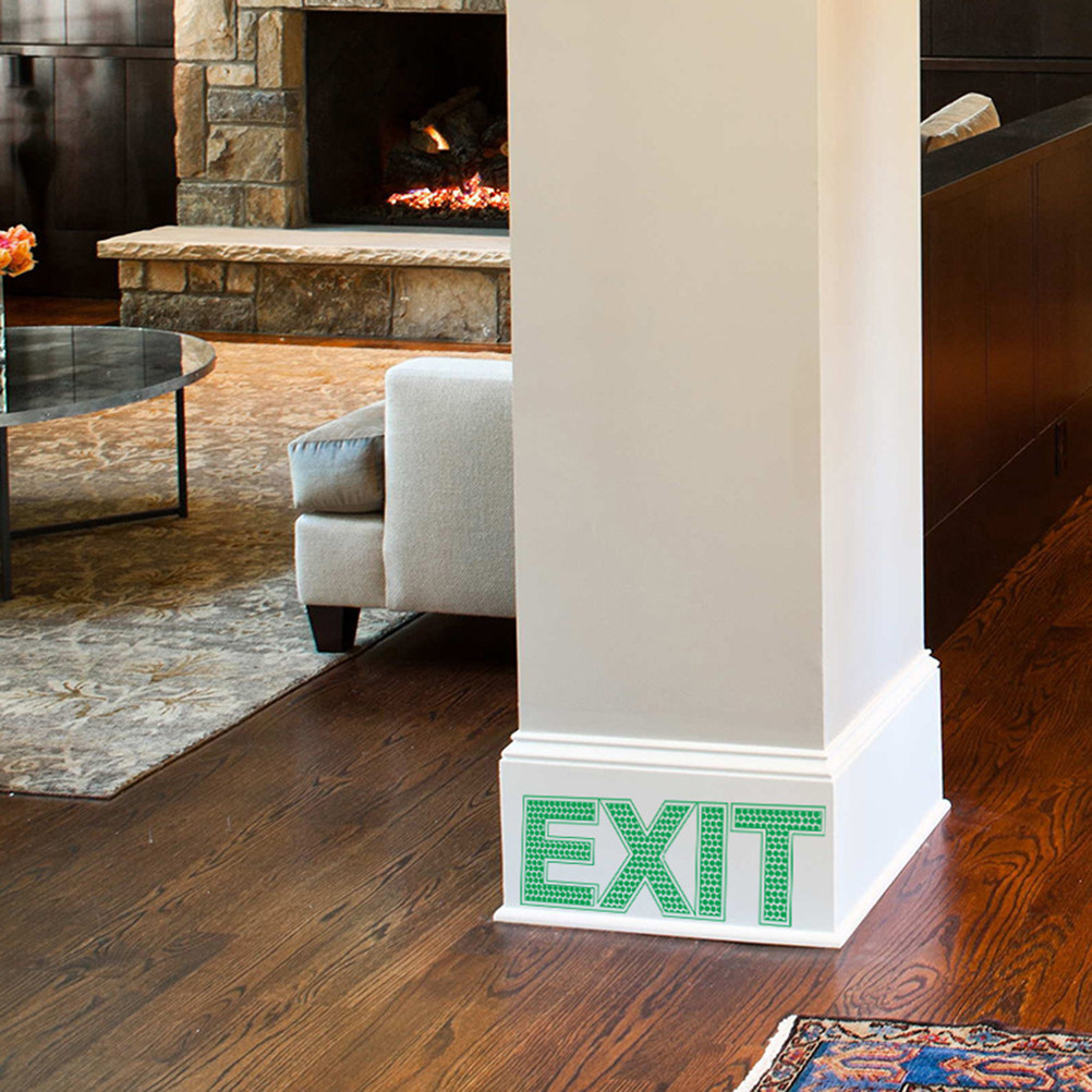 Emergency Exit Sign - ملصق حائط لمخرج الطوارئ، لافتة أمان