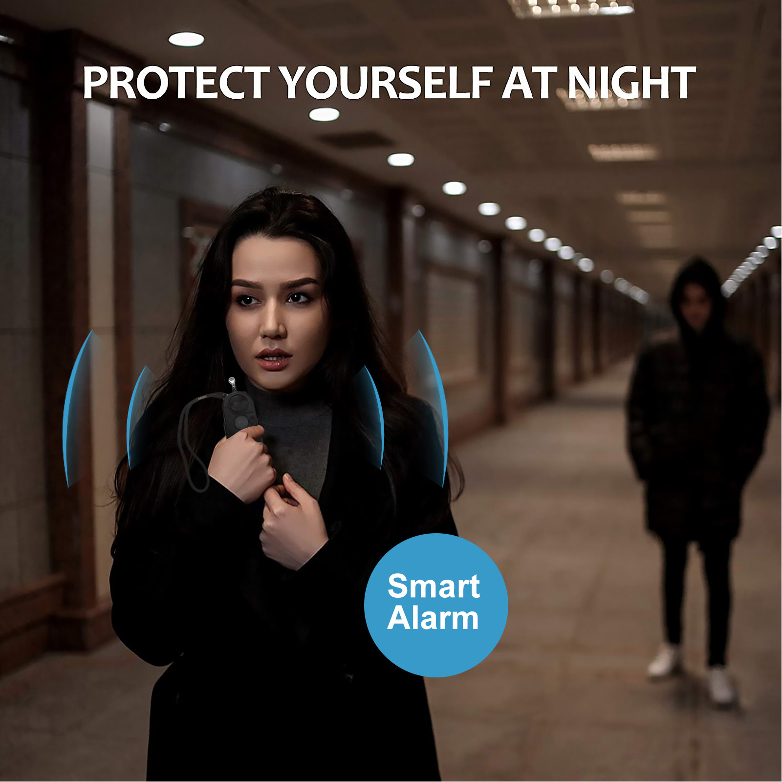 Personal Alarm Keychain - جهاز إنذار شخصي فاخر للنساء، لاسلكي
