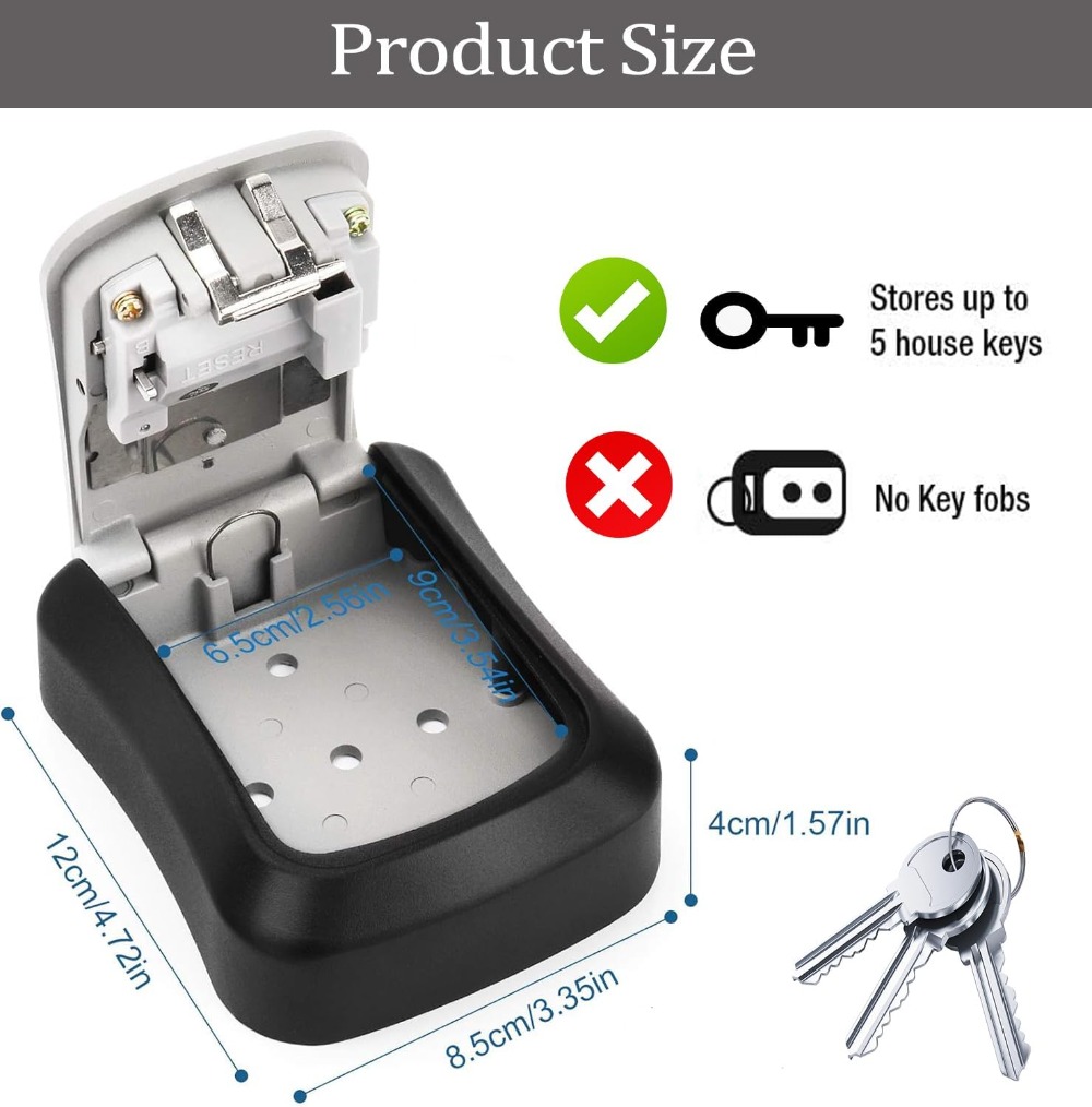 صندوق قفل أمان مقاوم للماء مثب - مراجعة Lockbox Key Secure وسعره