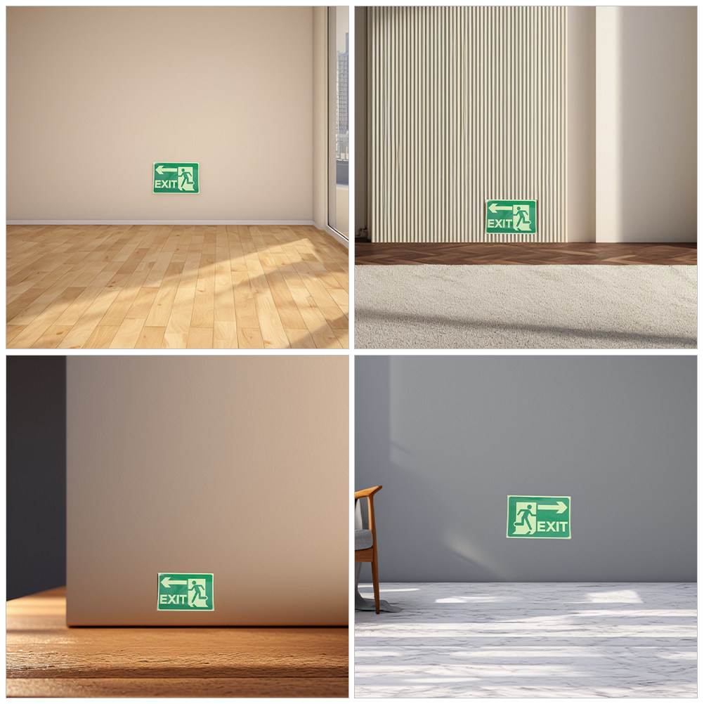 4 قطع من ملصقات الخروج المضيئة - مراجعة Emergency Exit Sign وسعره