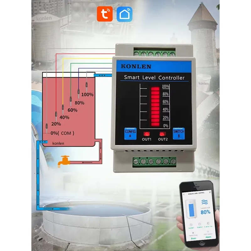 جهاز استشعار مستوى المياه KONL - مراجعة Water Alarm Sensor وسعره
