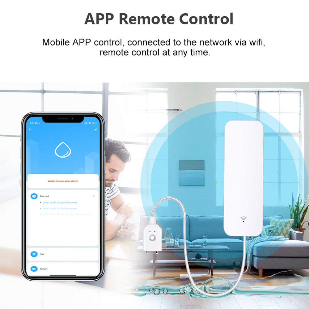 Tuya WiFi مستشعر تسرب المياه،  - مراجعة Water Alarm Sensor وسعره