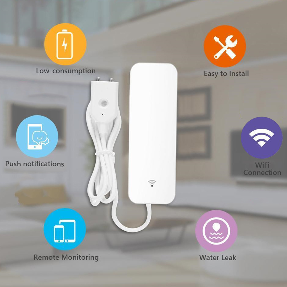 Tuya WiFi مستشعر تسرب المياه،  - مراجعة Water Alarm Sensor وسعره