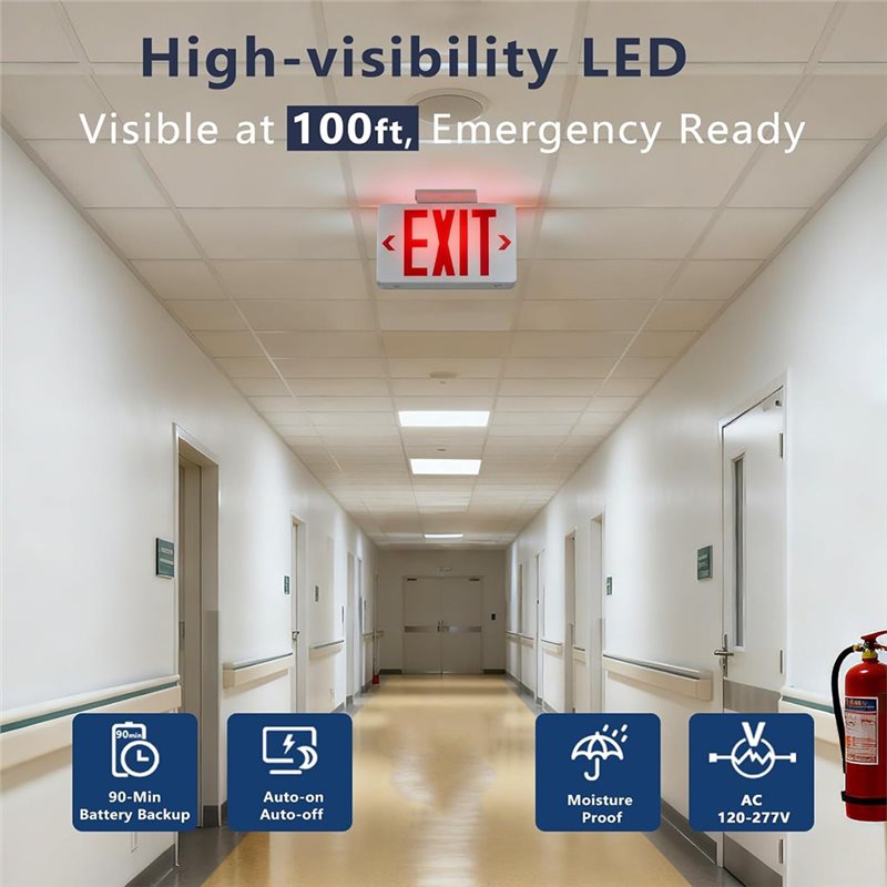 مصباح خروج LED من نوع A46U معت - مراجعة Emergency Exit Sign وسعره